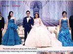 Foto pernikahan Adams dan istrinya yang dimuat di Majalah Indonesia Tatler menimbulkan masalah.