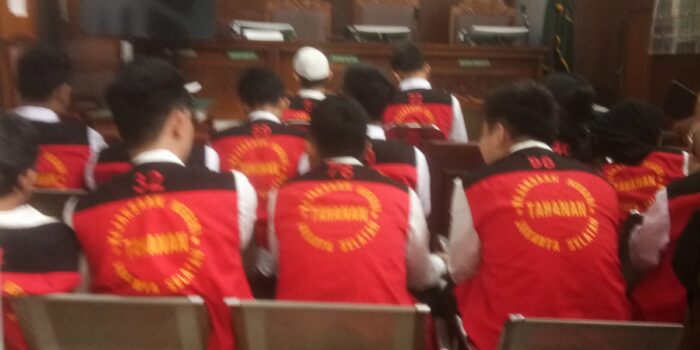 Suasana diruang sidang PN Jaksel.