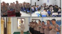 Polres Humbahas gelar doa bersama lintas agama untuk driver ojol Affan Kurniawan.