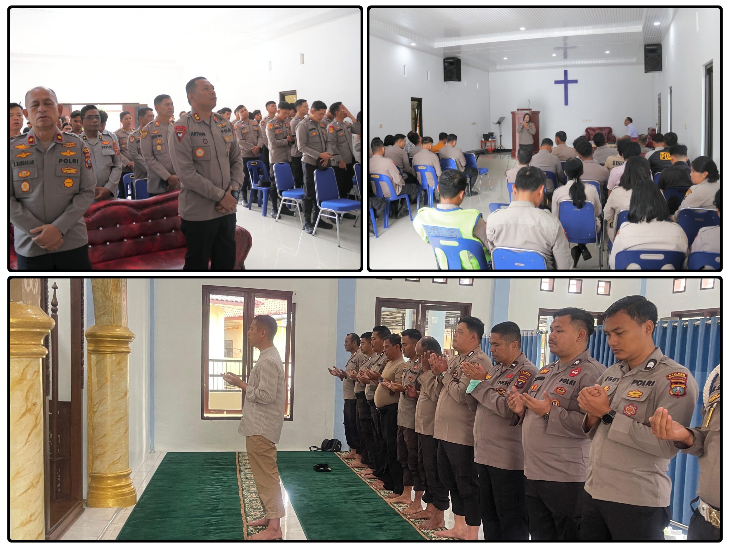 Polres Humbahas gelar doa bersama lintas agama untuk driver ojol Affan Kurniawan.