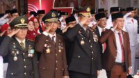 Wakapolda Bengkulu hadiri upacara penurunan bendera HUT RI ke-80 di Balai Semarak.