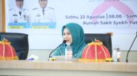 Ketua TP PKK Gowa, Andi Tenri Indah Darmawasyah mengajak edukasi perempuan pentingnya deteksi dini kanker serviks.