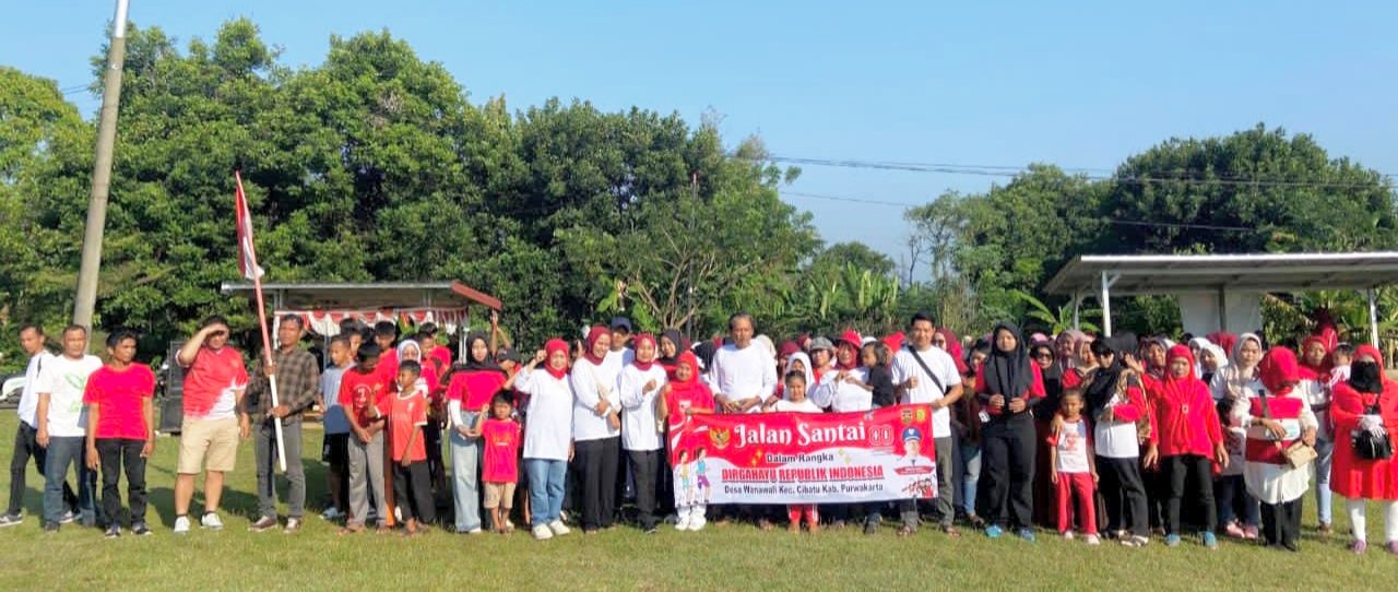 Perayaan HUT ke-80 Kemerdekaan Republik Indonesia di Desa Wanawali, Kecamatan Cibatu, Kabupaten Purwakarta, berlangsung meriah.