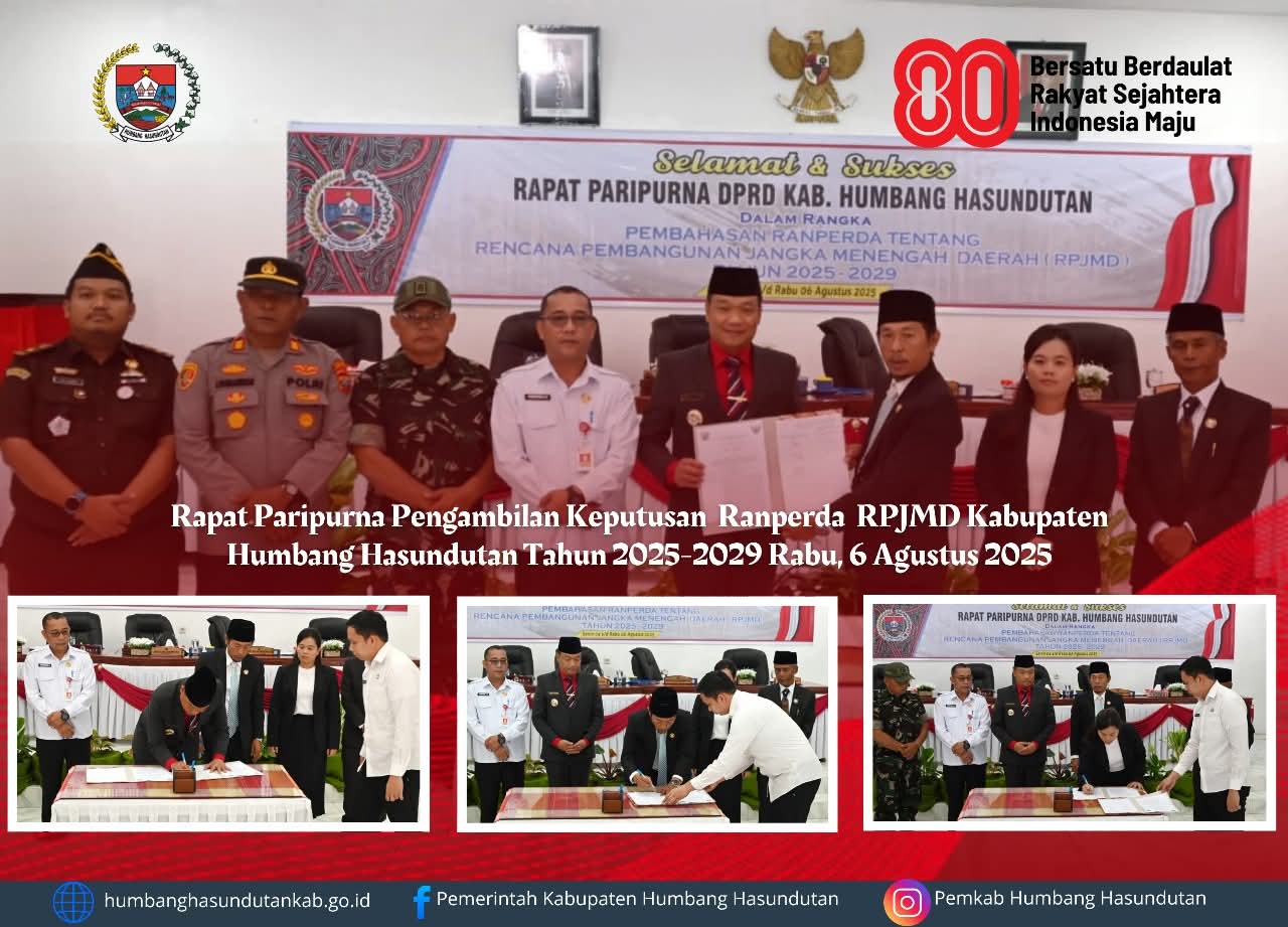 Perda RPJMD 2025–2029 Humbahas Resmi Disahkan DPRD