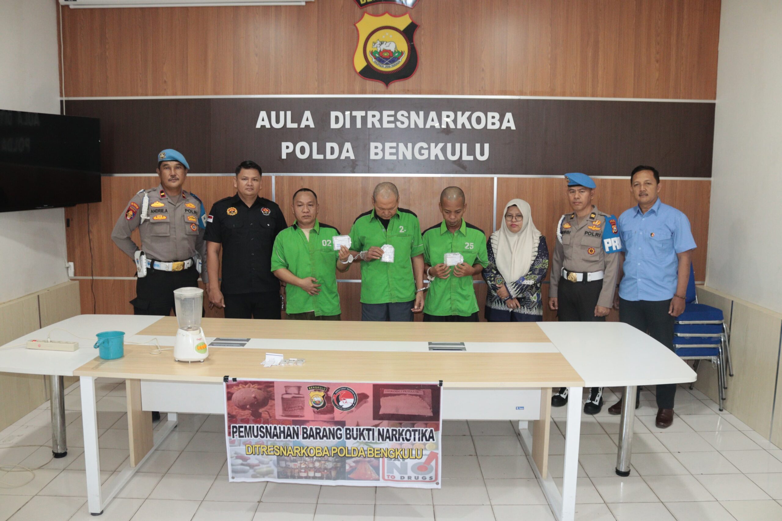Pemusnahan Sabu Polda Bengkulu Pemusnahan Sabu Polda Bengkulu