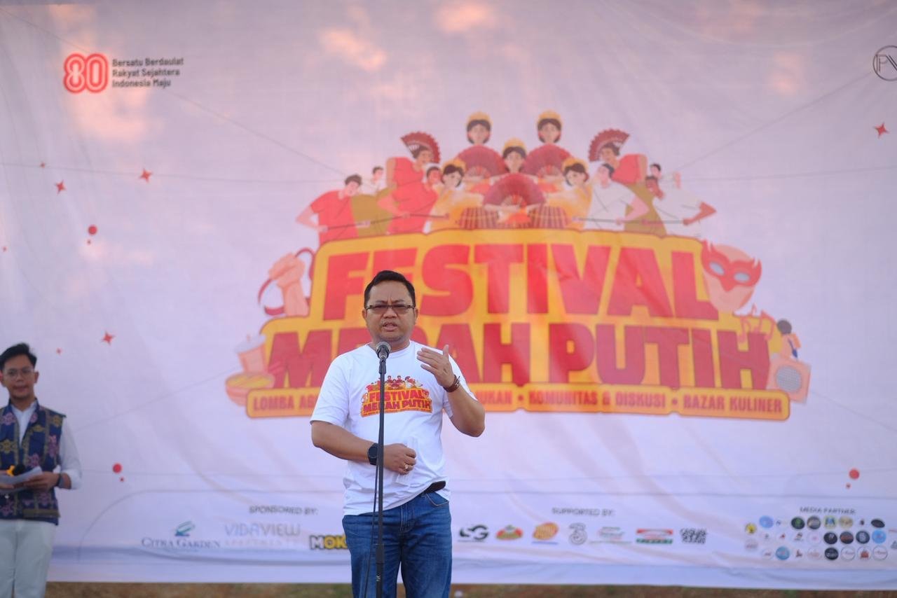 Wabup Gowa Darmawangsyah Muin membuka Festival Merah Putih 2025, 