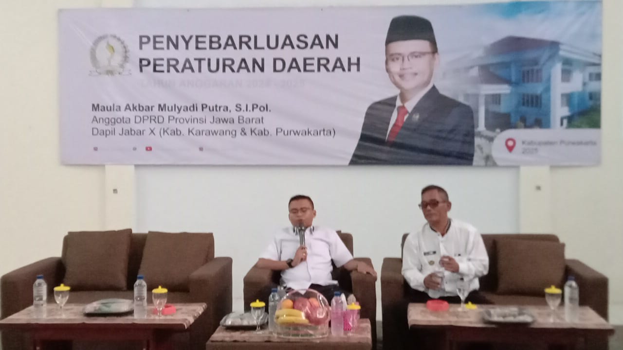 Anggota DPRD Jabar Maula Akbar sosialisasikan Perda di Purwakarta