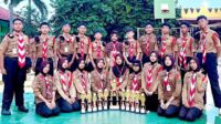 MTsN 1 Lampung Selatan meraih Juara Umum dan membawa pulang 11 piala di Perkemahan Pramuka ke-64 Kwaran Kalianda