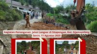 Pemkab Humbahas bersama warga dan PLTMH memperbaiki jalan longsor di Sitapongan untuk memulihkan akses transportasi dan ekonomi warga.