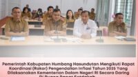Pemkab Humbahas mengikuti Rakor Inflasi 2025 sekaligus evaluasi program 3 Juta Rumah