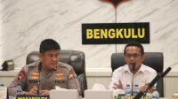 Wakapolda Bengkulu Brigjen Pol. Dicky Sondani menyambut Tim Kompolnas dalam klarifikasi Saran dan Keluhan Masyarakat (SKM) di Polda Bengkulu.