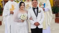 Pernikahan Bagus JB dan Olivia digelar khidmat di Tomohon.