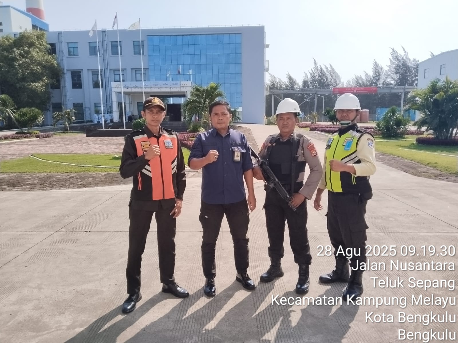 Dit Pamobvit Polda Bengkulu menggelar patroli di PT Bioteknologi Nusantara untuk