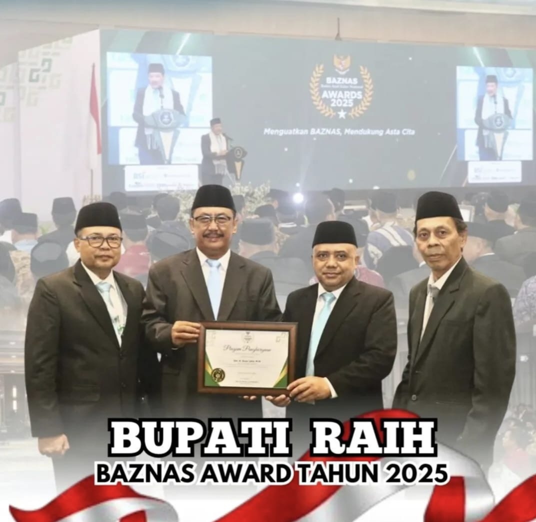 Bupati Sukabumi H. Asep Japar raih Baznas Award 2025 kategori Kepala Daerah Pendukung Gerakan Zakat Indonesia, diserahkan langsung di Jakarta