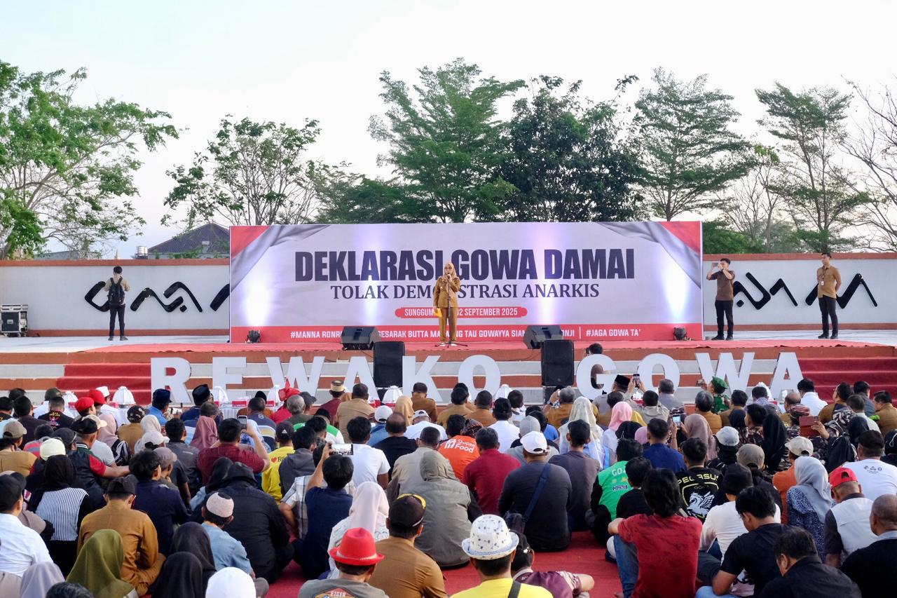 Bupati Gowa Husniah Talenrang menyerukan persatuan lewat Deklarasi Damai