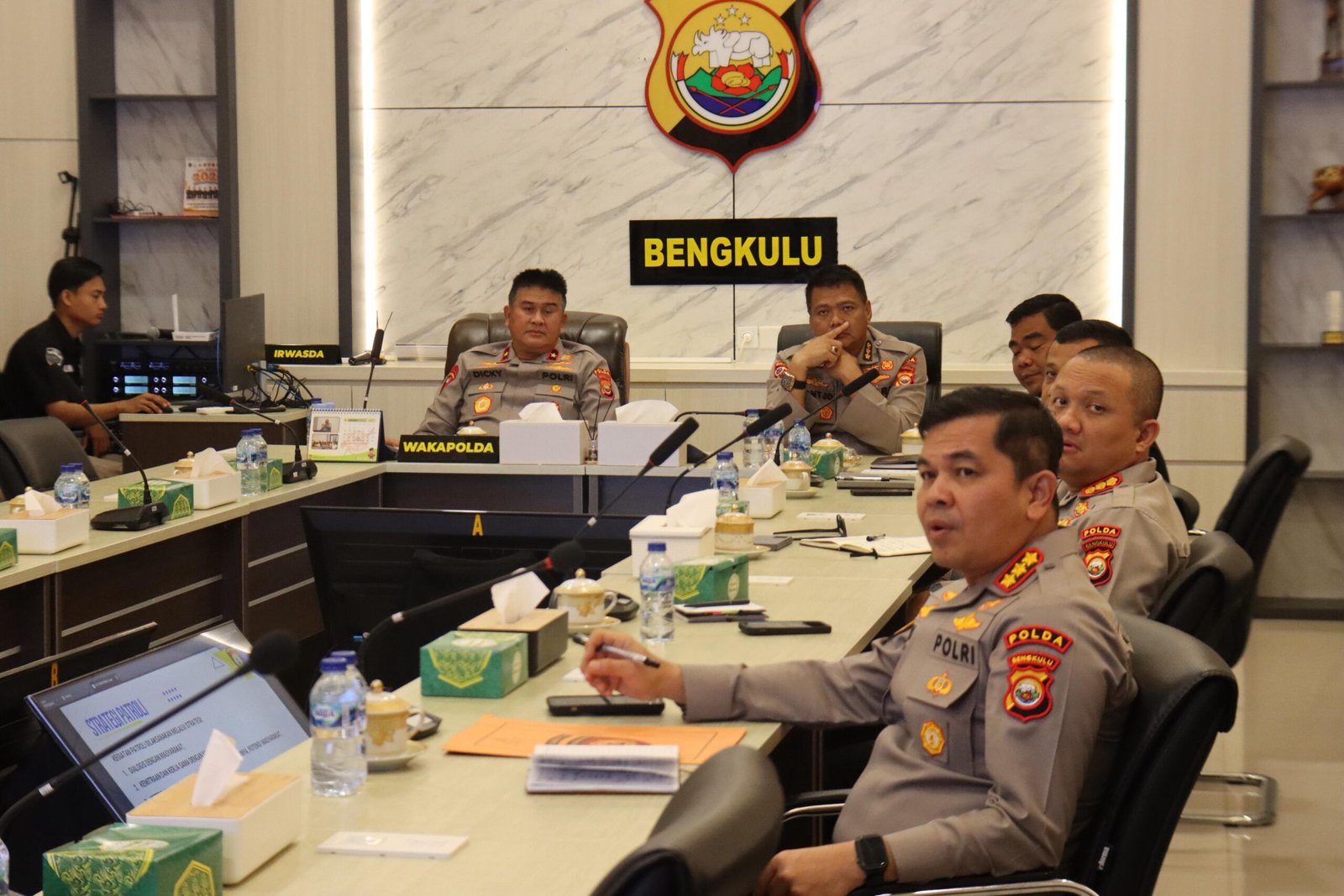 Wakapolda Bengkulu Brigjen Pol Dicky Sondani mengikuti Forum Belajar Bersama Patroli Presisi bersama ICITAP.