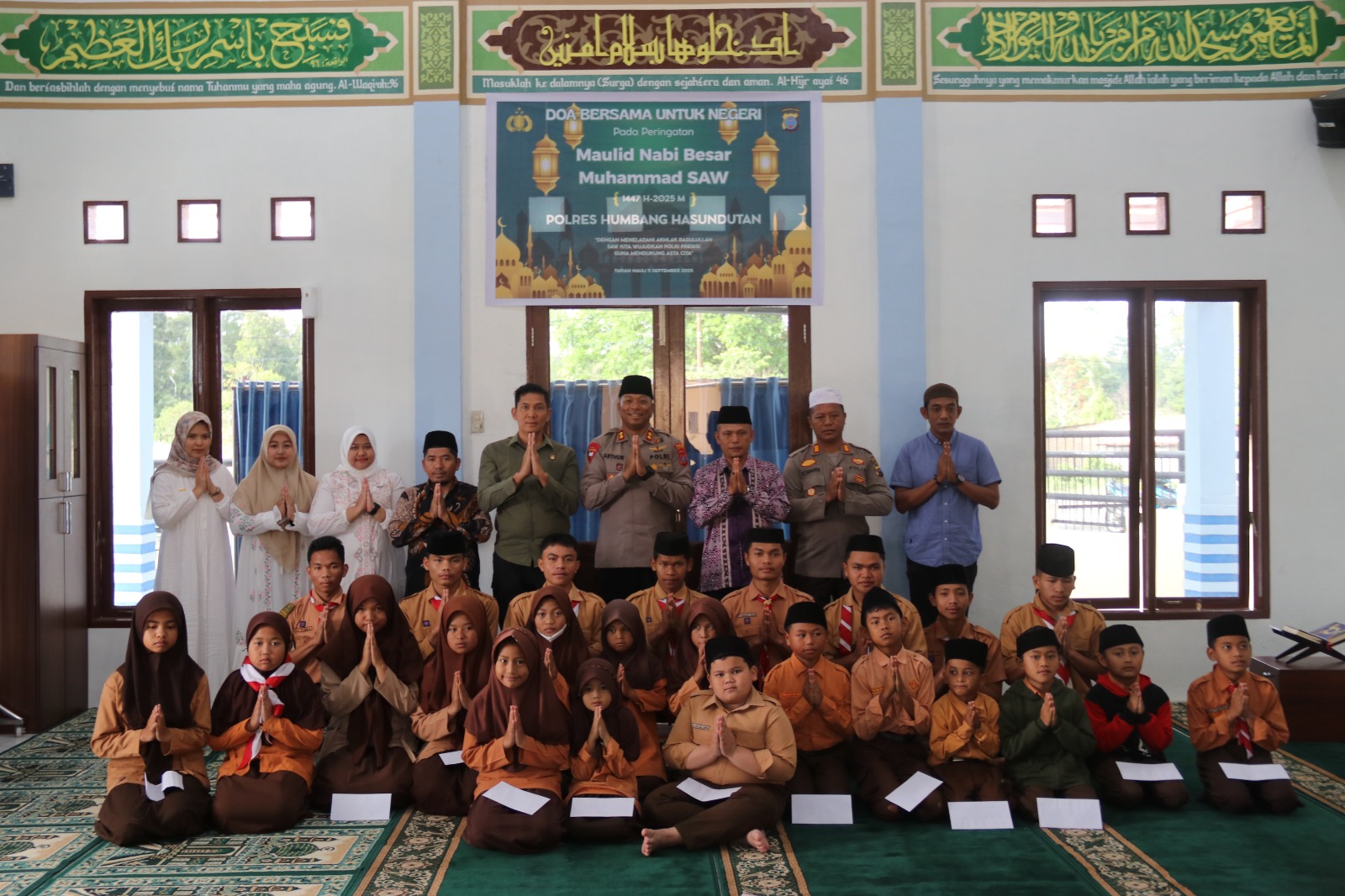 Polres Humbahas memperingati Maulid Nabi 2025 dengan doa bersama anak yatim