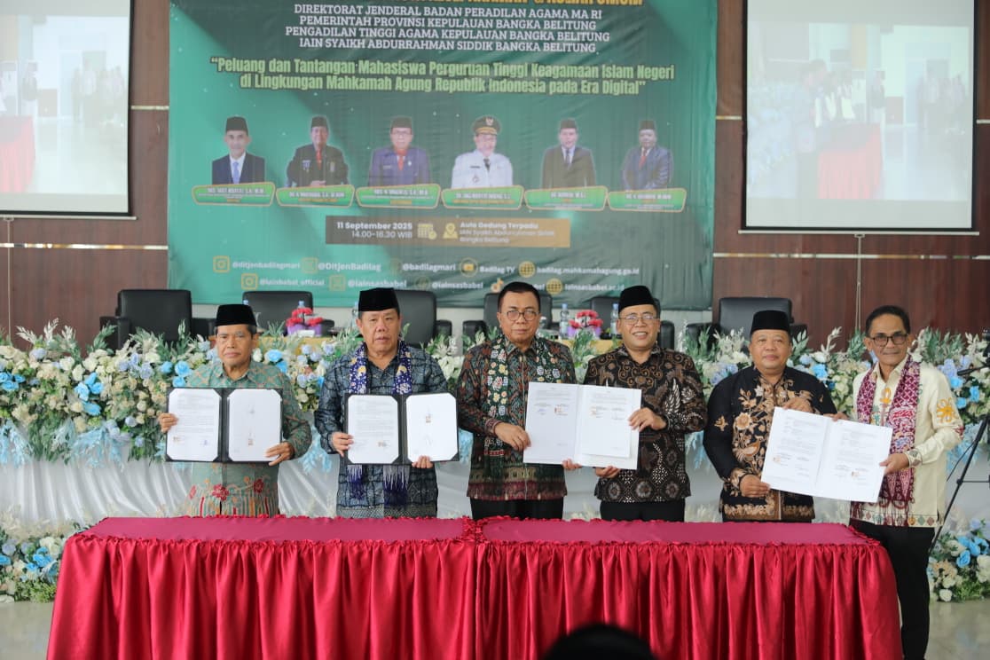 Gubernur Babel Hidayat Arsani meneken MoU dengan Pengadilan Tinggi Agama untuk memperkuat perlindungan perempuan dan anak, mencegah pernikahan dini, serta menekan dampak perceraian.
