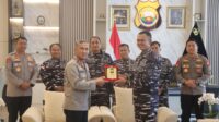 Kapolda Bengkulu Irjen Pol. Mardiyono menerima courtesy call Danlanal Bengkulu Letkol Laut Nurwahidin untuk memperkuat sinergi TNI-Polri menjaga keamanan wilayah.