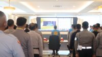 Polda Bengkulu mengikuti pengambilan sumpah dan pakta integritas Seleksi Dikbangum 2025.