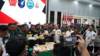 Barang bukti hasil operasi Satgas Pamtas RI-Malaysia ini akan ditindaklanjuti untuk pengembangan kasus.