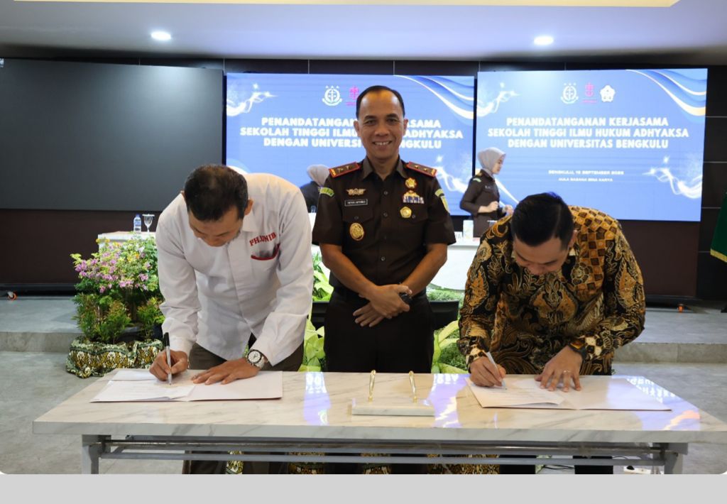 Kejati Bengkulu memfasilitasi kerja sama antara STIH Adhyaksa dan Universitas Bengkulu.