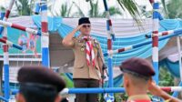 Bupati Lampung Selatan Radityo Egi Pratama memimpin Apel Besar Hari Pramuka ke-64.