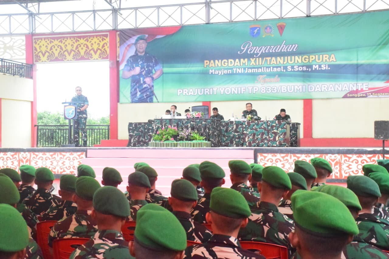 Pangdam XII Tanjungpura kunjungan kerja Yonif TP 833