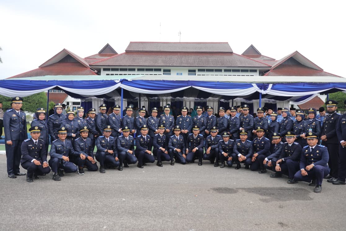 Upacara Hari Perhubungan Nasional ke-55 di Halaman Kantor Gubernur Babel, Rabu (17/9/2025).
