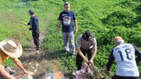 Bhabinkamtibmas Cikijing gotong royong Sukamukti