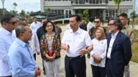 Wabup Humbahas Yunita Rebekka Marbun mendampingi Luhut Binsar Pandjaitan dan sejumlah menteri dalam kunjungan kerja ke TSTH2 Pollung.