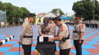 Kapolres Majalengka memimpin sertijab Kasat Intelkam.