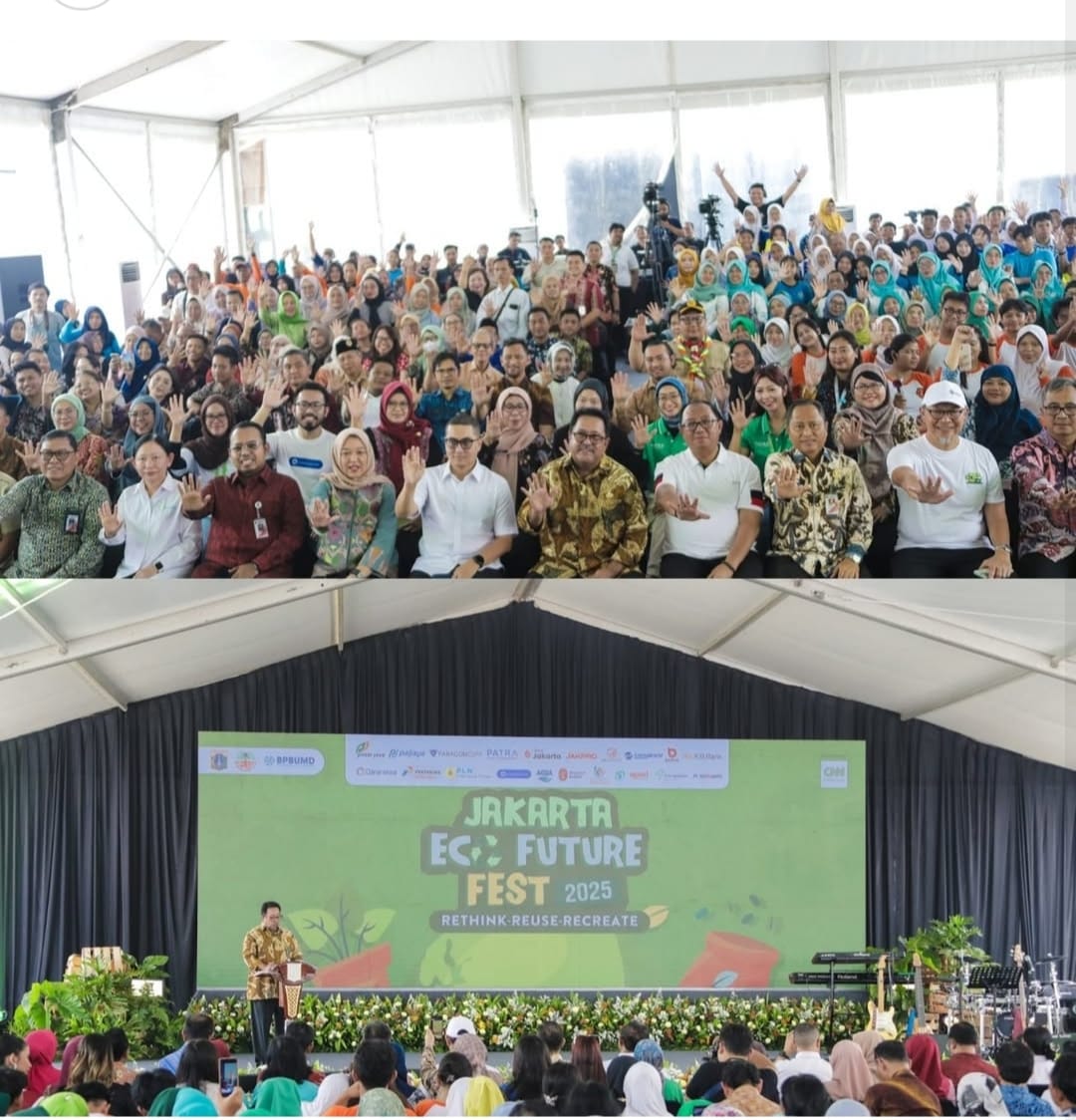 Wagub Rano Karno membuka Jakarta Eco Future Fest 2025 di Cibis Park.