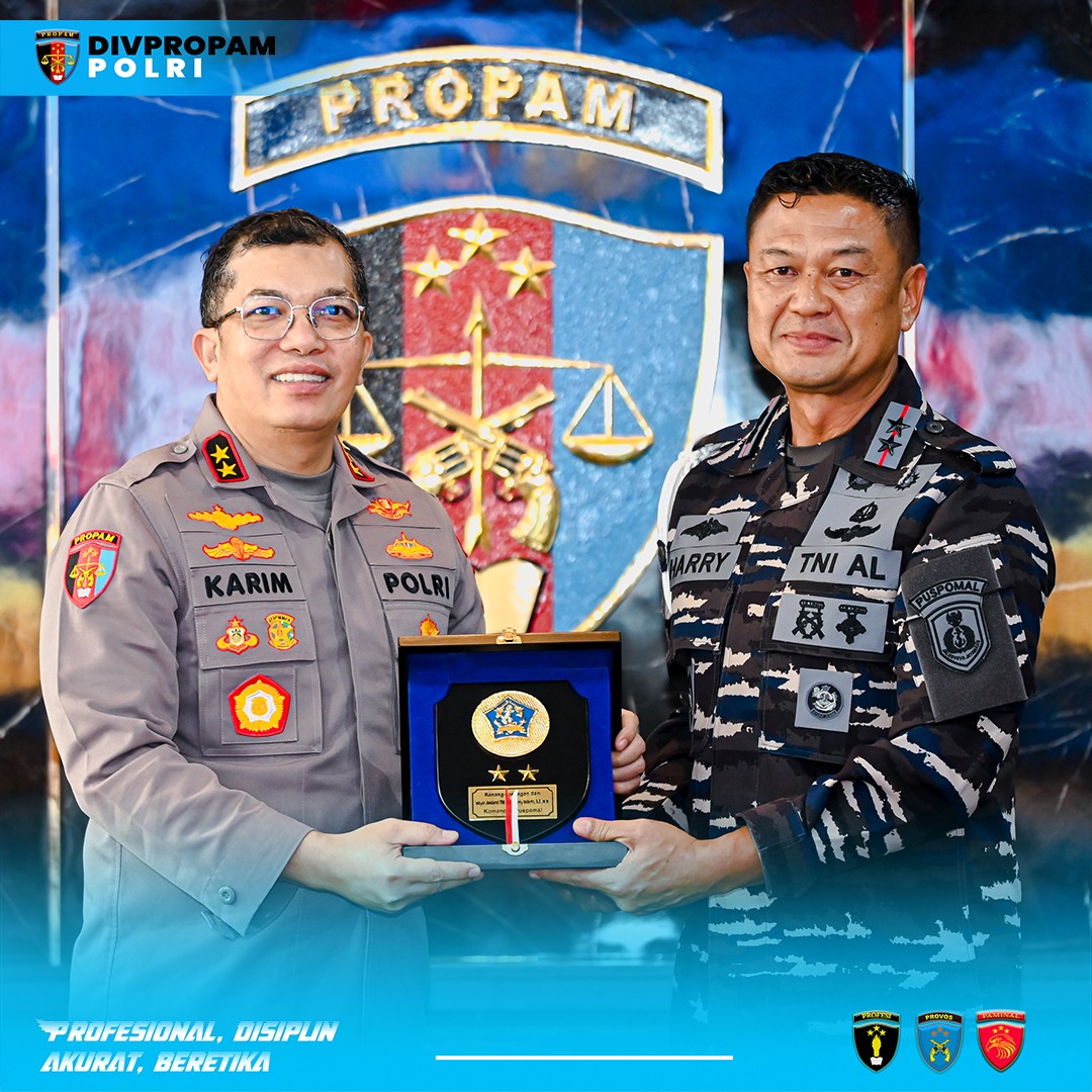 Kunjungan Danpuspomal ke Divpropam Polri