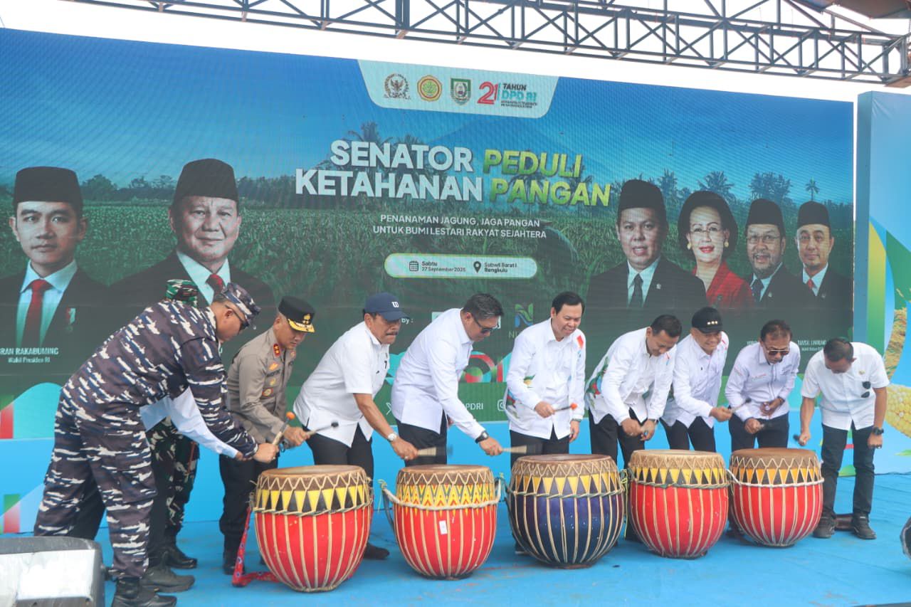 Kapolda Bengkulu hadiri kegiatan Senator Peduli Ketahanan Pangan DPD RI di Bengkulu Tengah.