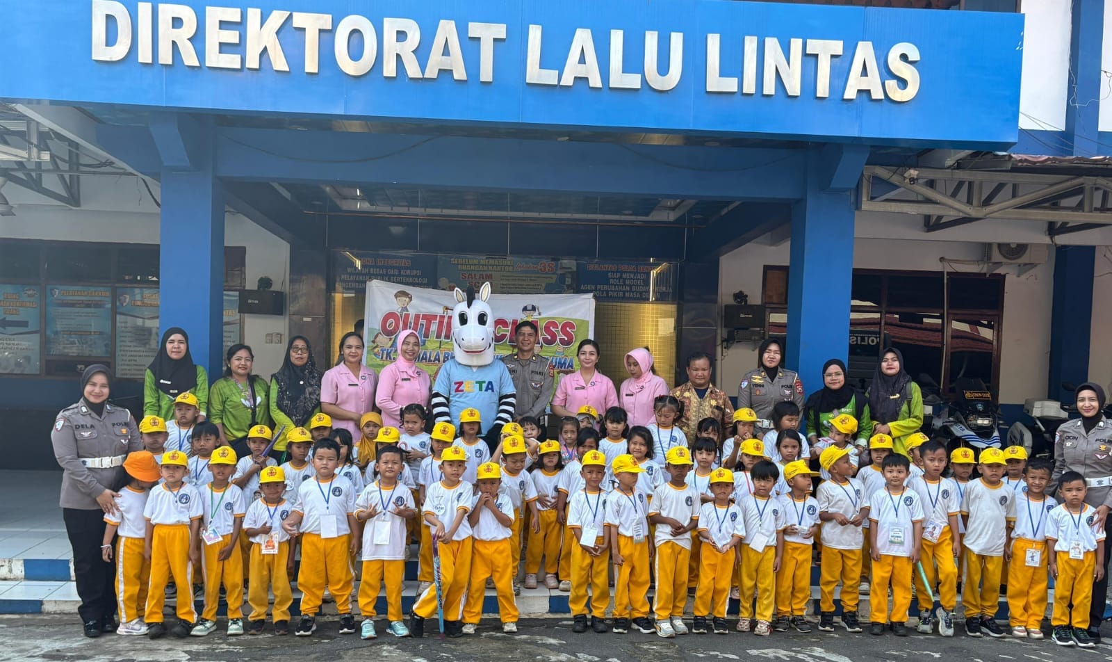 Ditlantas Polda Bengkulu Gelar Kegiatan Polisi Sahabat Anak Bersama TK Kemala Bhayangkari Bengkulu