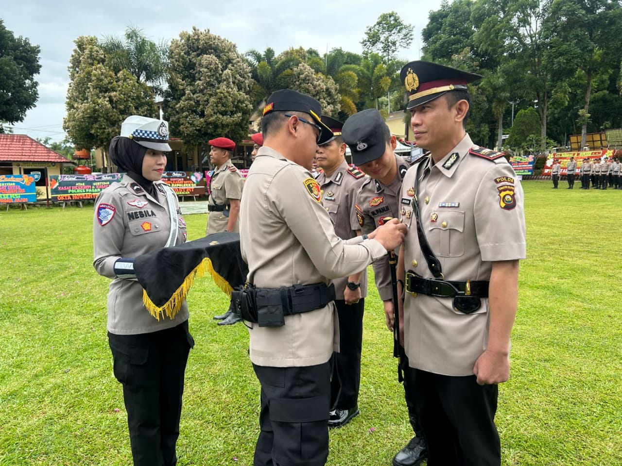 Kapolres Pagar Alam AKBP Januar Kencana Setia Persada memimpin Sertijab pejabat utama dan kapolsek jajaran