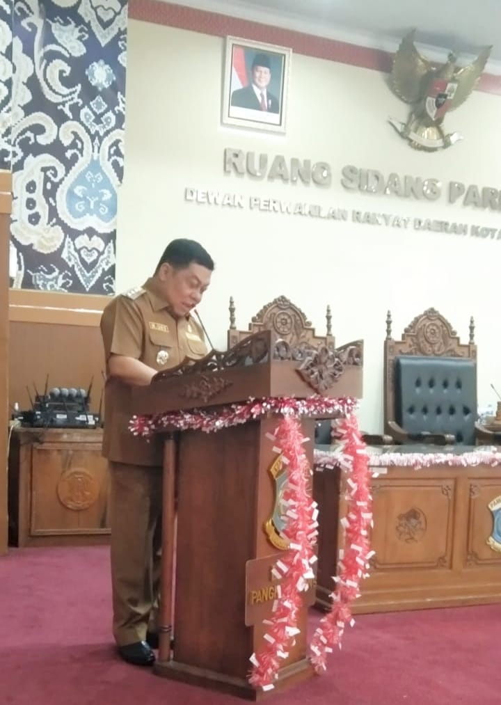 Pj Walikota Pangkalpinang, M. Unu Ibnudin hadiri rapat paripurna DPRD dengan agenda Propemperda 2026.