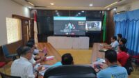 Pengurus LP3K Sintang mengikuti Technical Meeting Pesparani I Kalbar secara virtual.