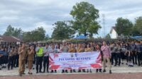 Satlantas Polres Humbahas melaksanakan Polantas Menyapa di SMAN 1 Pollung.