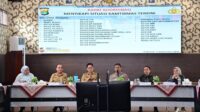 Rapat Koordinasi (Rakor) Forkopimda membahas situasi kamtibmas terkini di Aula GWL Mapolres Lampung Selatan, Senin (1/9/2025).