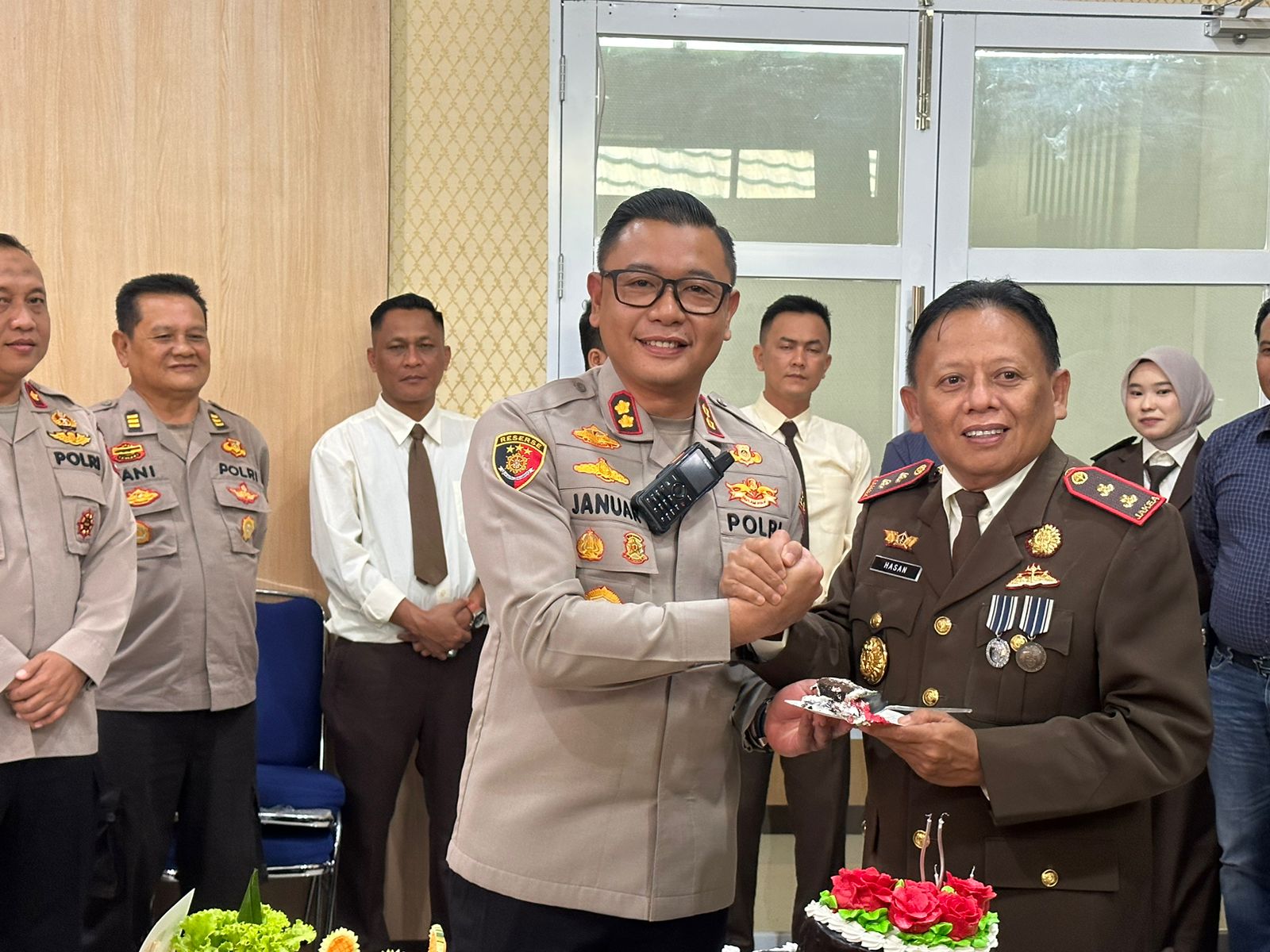 Kapolres Pagaralam bersama jajaran sambangi Kejari dalam HUT ke-80