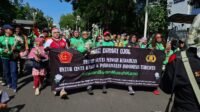 Aksi damai ini diapresiasi Kapolsek Metro Gambir.