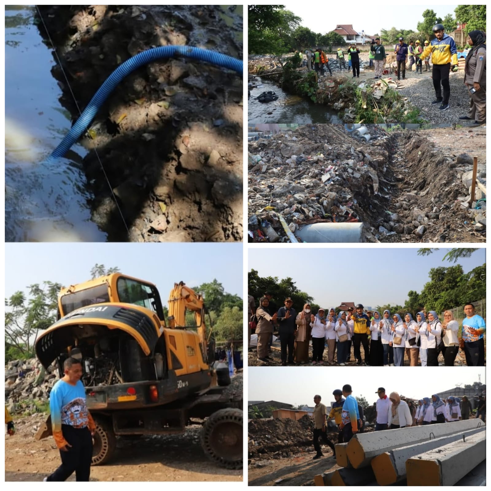 Wali Kota Jaksel M Anwar tinjau proyek turap Kali Sarua, Kali Pulo, dan Kali Uangan sebagai upaya pengendali banjir dan antisipasi musim hujan.