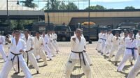 Polda Bengkulu menggelar ujian bela diri Polri. Kegiatan ini menguji fisik, teknik, dan profesionalisme personel dalam menjaga keamanan dan melayani masyarakat.