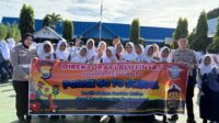 Ditlantas Polda Bengkulu melaksanakan Police Go To School di SMPN 4 Kota Bengkulu.