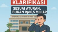 Pemkab Lampung Selatan meluruskan isu anggaran BPO Bupati yang disebut Rp10,5 miliar.
