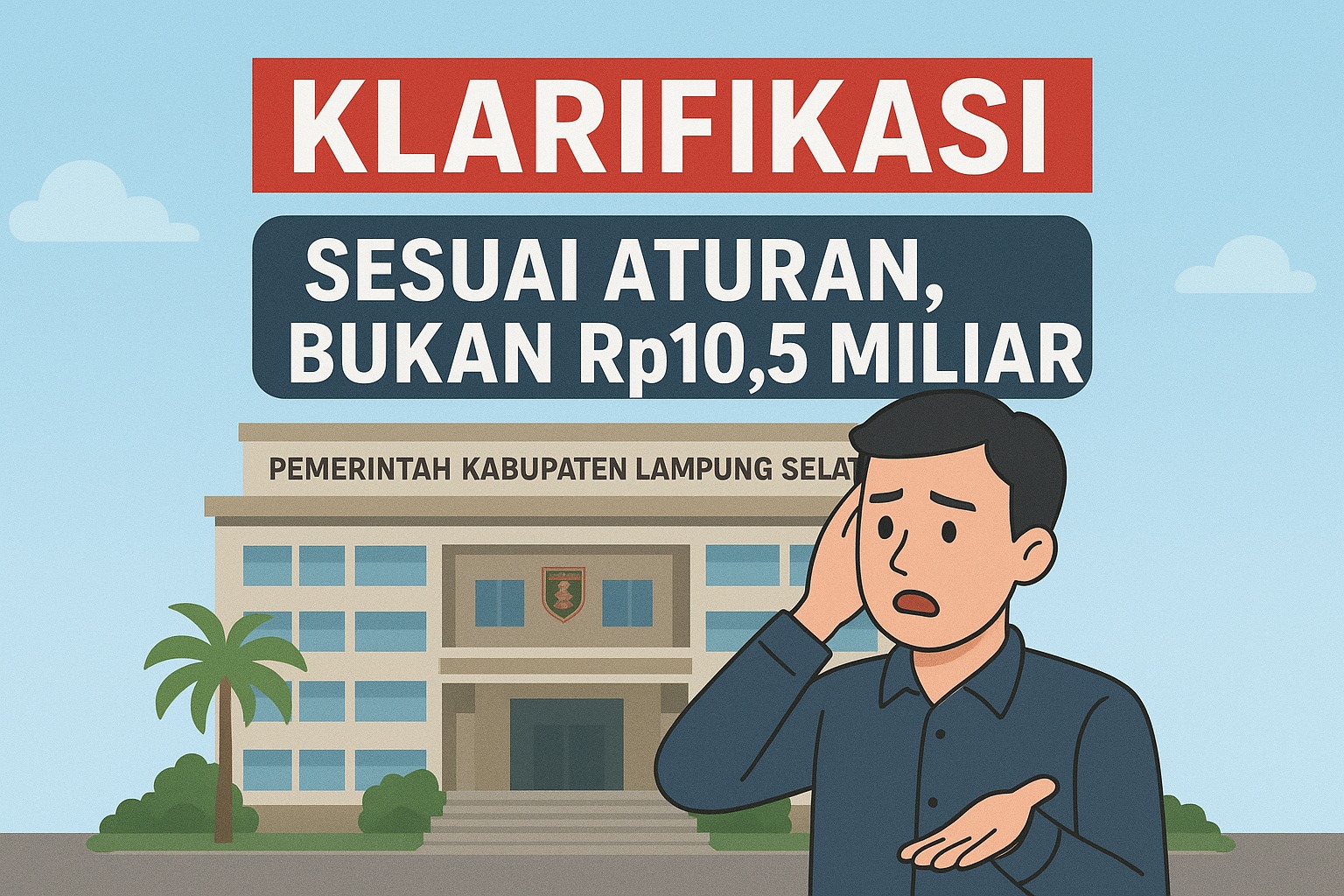 Pemkab Lampung Selatan meluruskan isu anggaran BPO Bupati yang disebut Rp10,5 miliar.