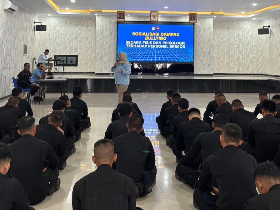 Biro SDM Polda Bengkulu menggelar sosialisasi dampak bullying bagi 60 personel Brimob.