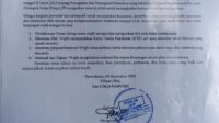 surat edaran dari Pokja JPP Pasawahan-Pondoksalam